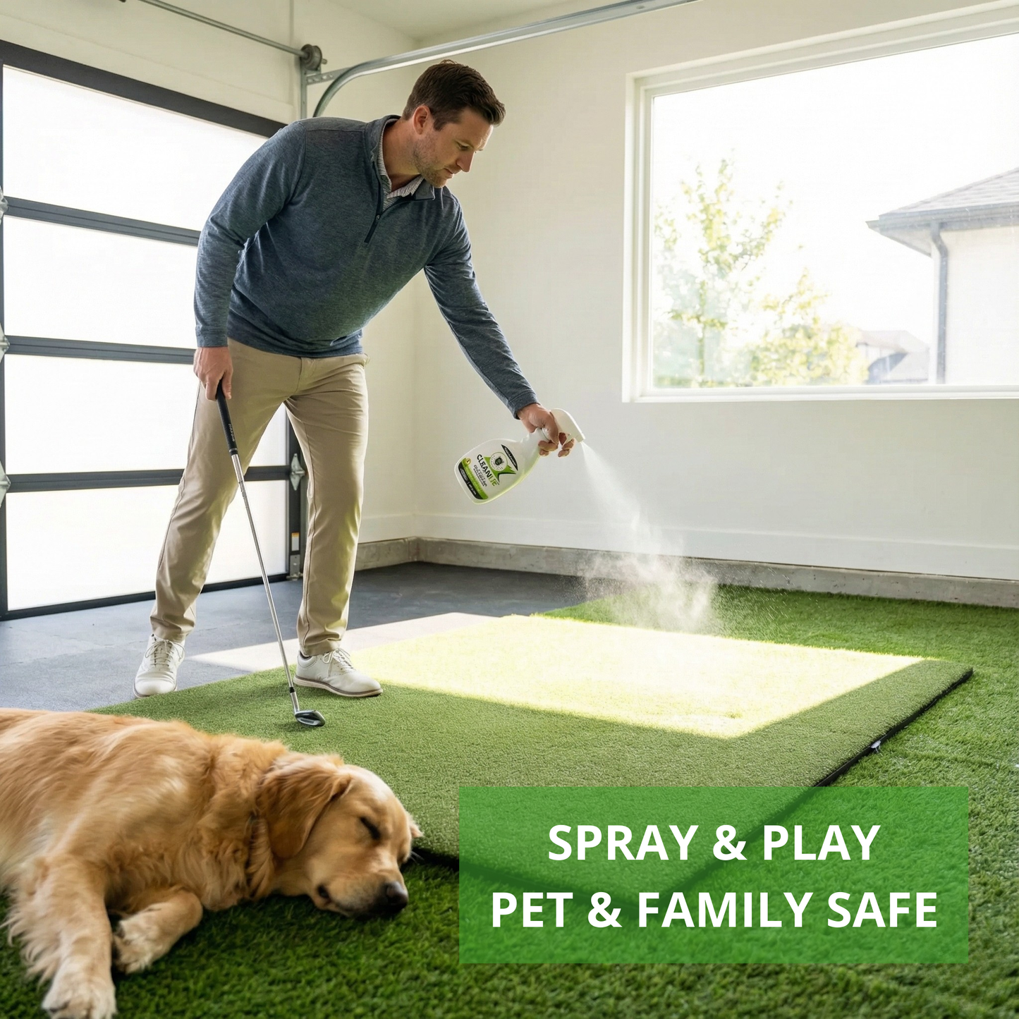 1 Gallon Sprayer Clean Lie™: Golf Simulator All Purpose Cleaner & Deodorizer