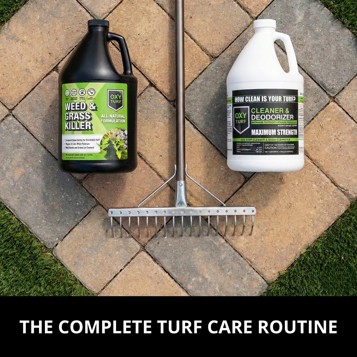 OxyTurf X - Désherbant et herbe 1-Gal. Pichet rond