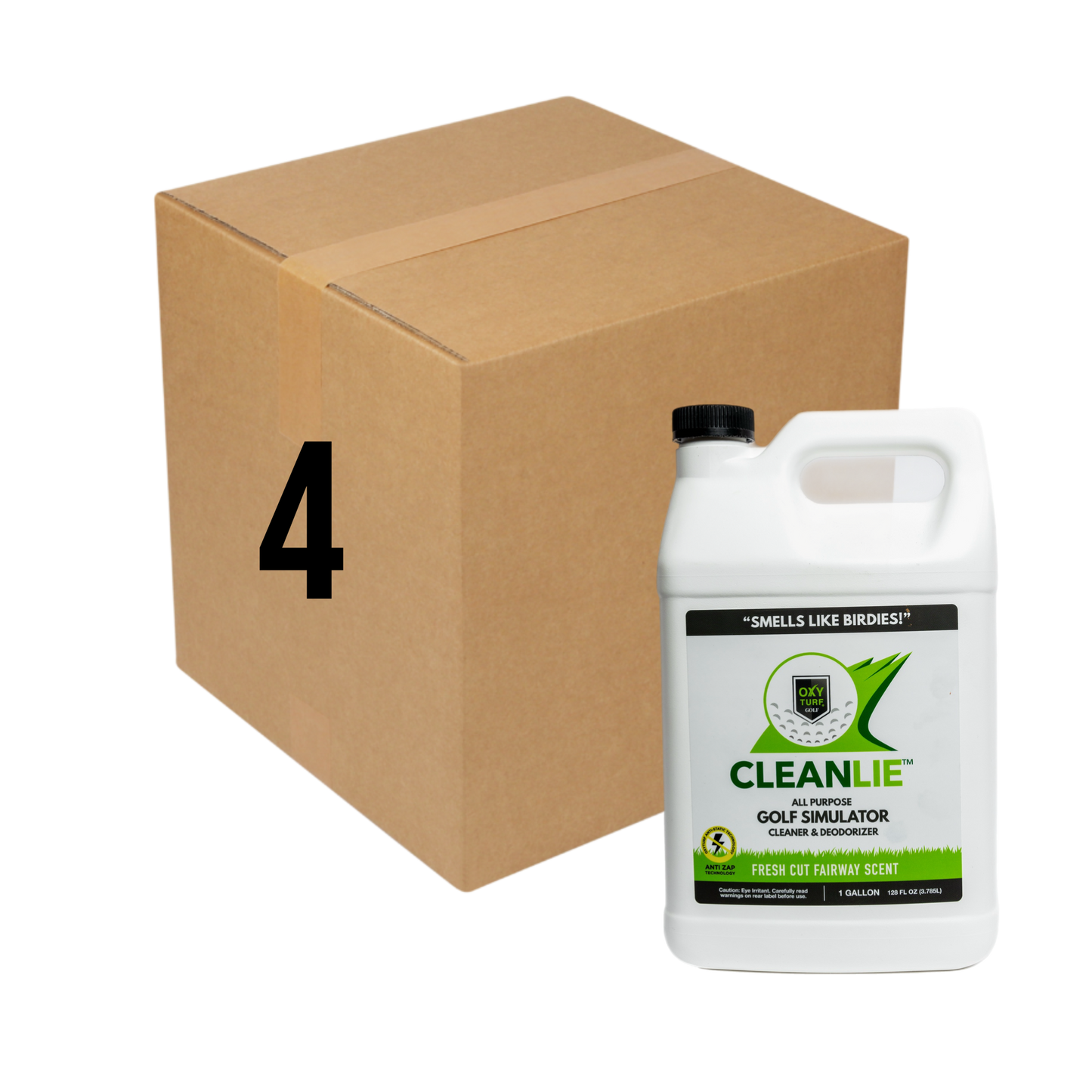 1 Gallon Clean Lie™: Golf Simulator All Purpose Cleaner & Deodorizer CASE (4)