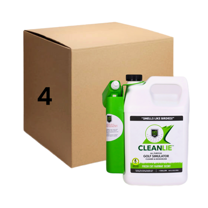 1 Gallon with Sprayer Clean Lie™: Golf Simulator All Purpose Cleaner & Deodorizer CASE (4)