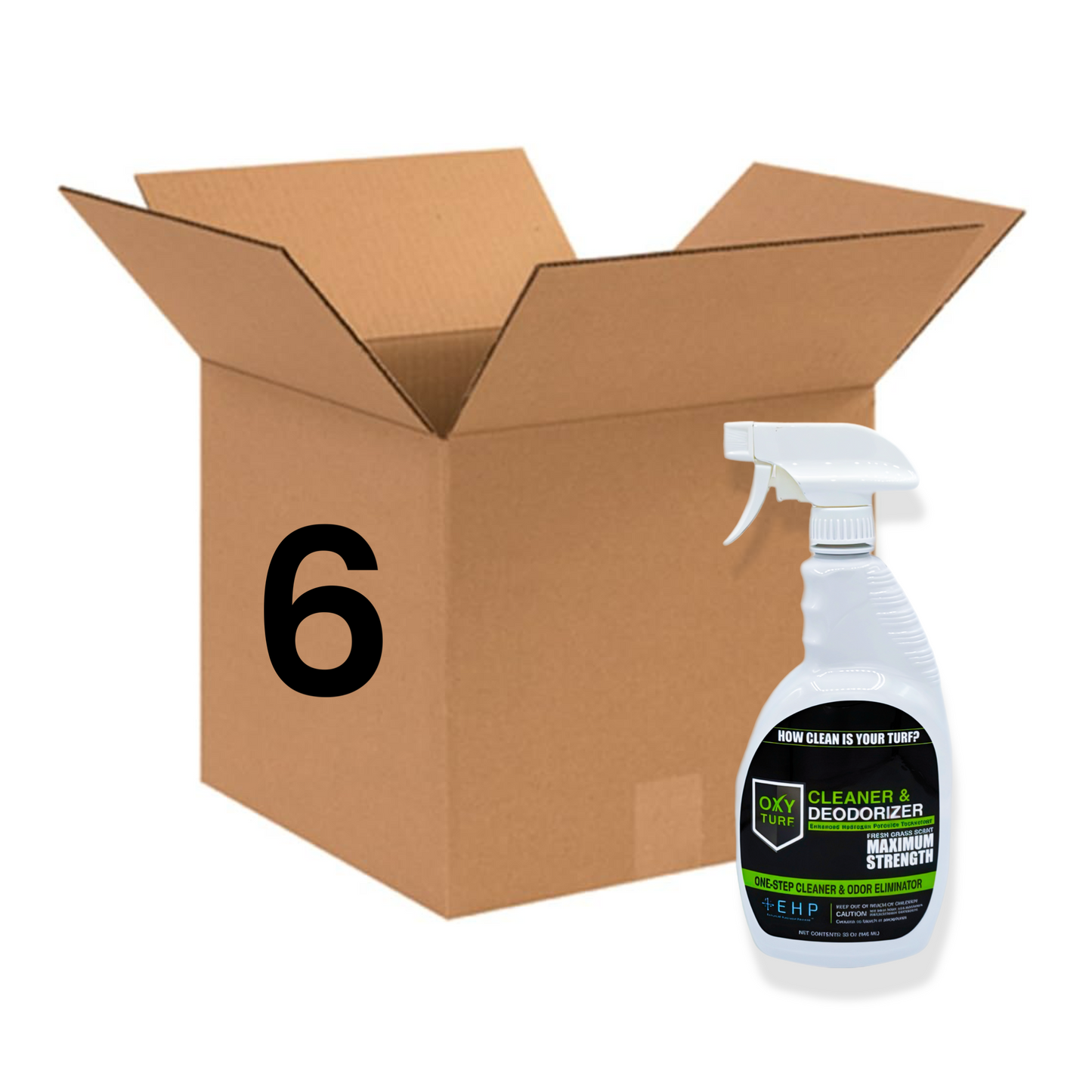 Case of 32 oz. Trigger Spray OxyTurf Turf Cleaner-Deodorizer and Pet Odor Eliminator (6-Pack)
