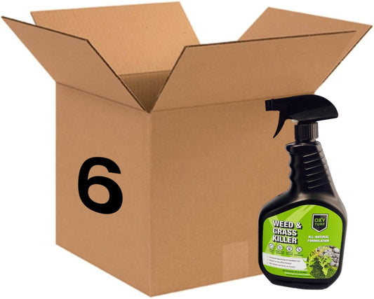 Case of OxyTurf X - All Natural Weed & Grass Killer 32oz. Trigger Sprayer (6 Pack)