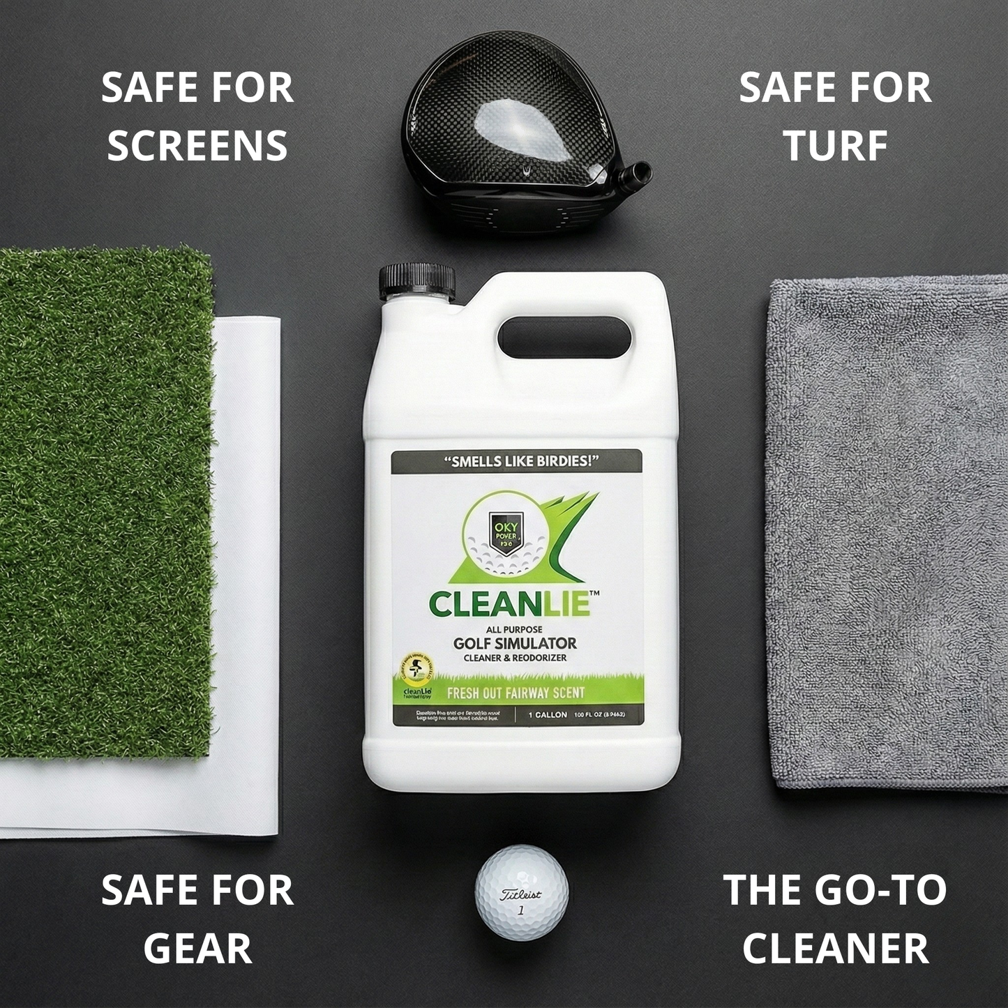 32 Oz Clean Lie™: Golf Simulator All Purpose Cleaner & Deodorizer