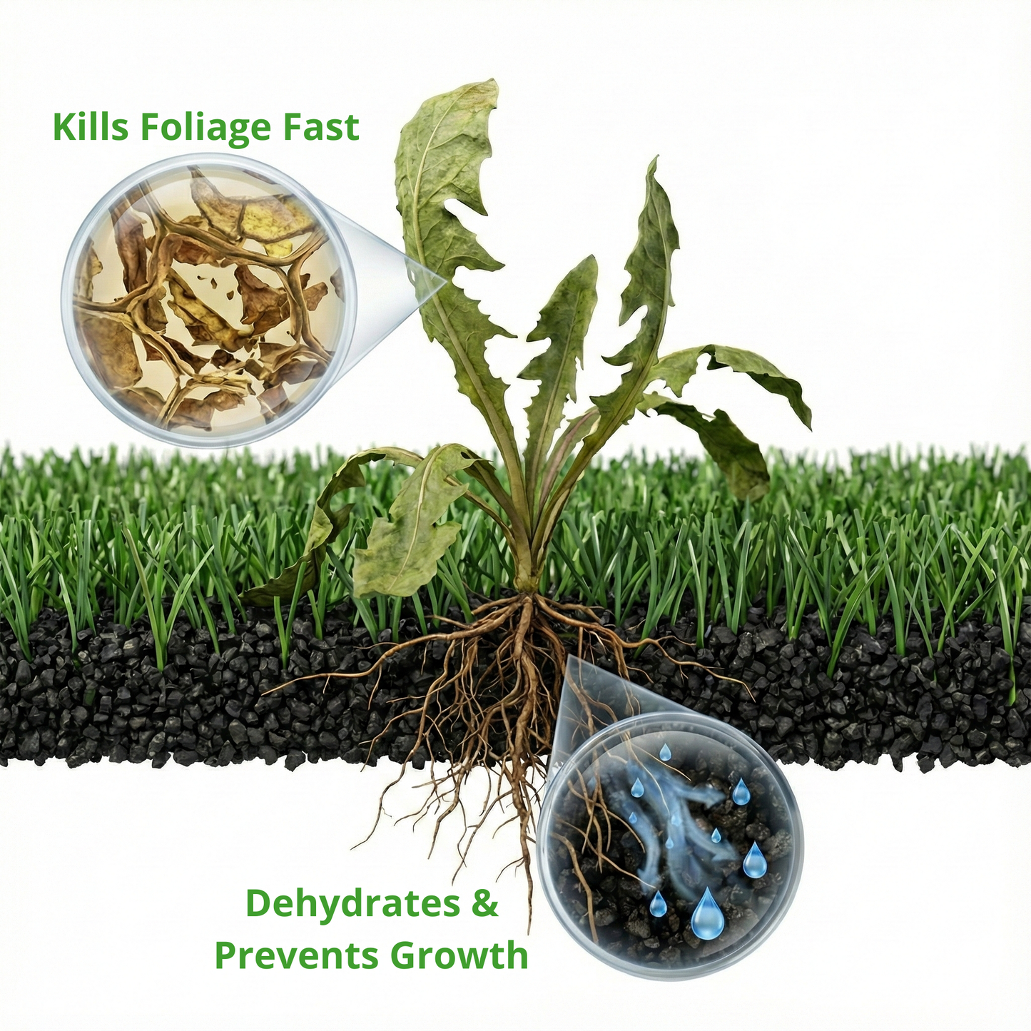 OxyTurf X - Désherbant et herbe 1-Gal. Pichet rond